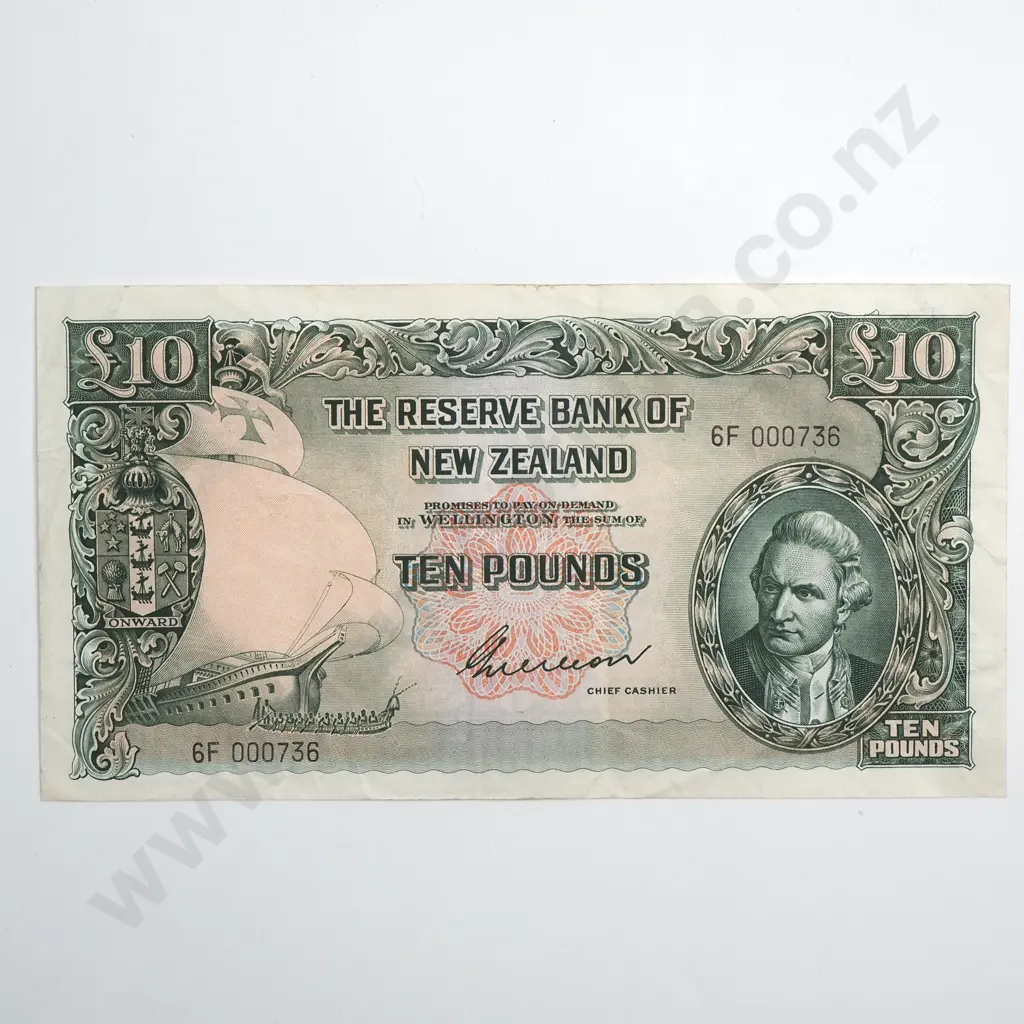 10 POUNDS WILSON BANKNOTE LAST PREFIX VERY LOW SERIAL Image 1++