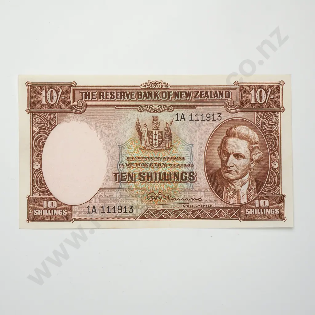 FLEMING 10 SHILLINGS BANKNOTE ND(1956-67) P.158c Almost UNCIRCULATED CV$600 Image 1++