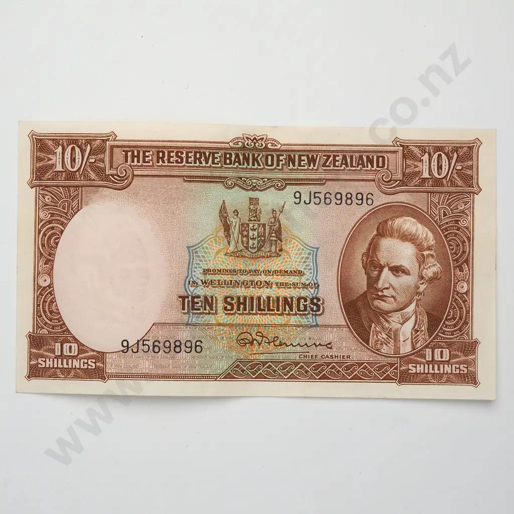 FLEMING 10 SHILLINGS BANKNOTE ND(1956-67) P.158d Almost UNCIRCULATED CV$130 Image 1++