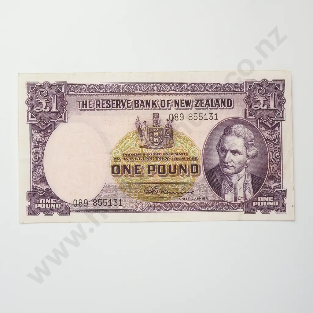 FLEMING 1 POUND BANKNOTE ND(1956-67) P.159c VERY FINE CV$75 Image 1++