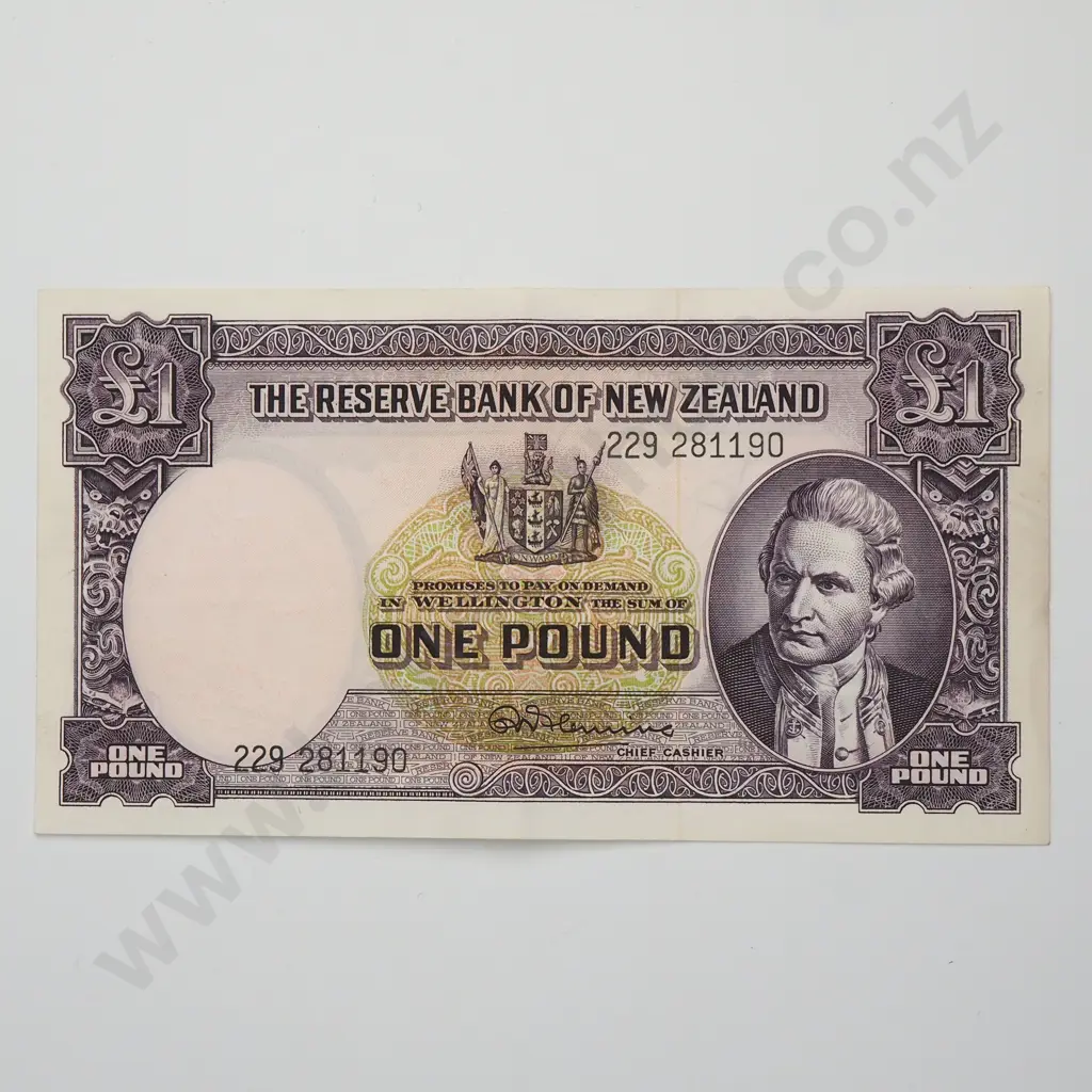 FLEMING 1 POUND BANKNOTE ND(1956-67) P.159d Almost UNCIRCULATED CV$130 Image 1++