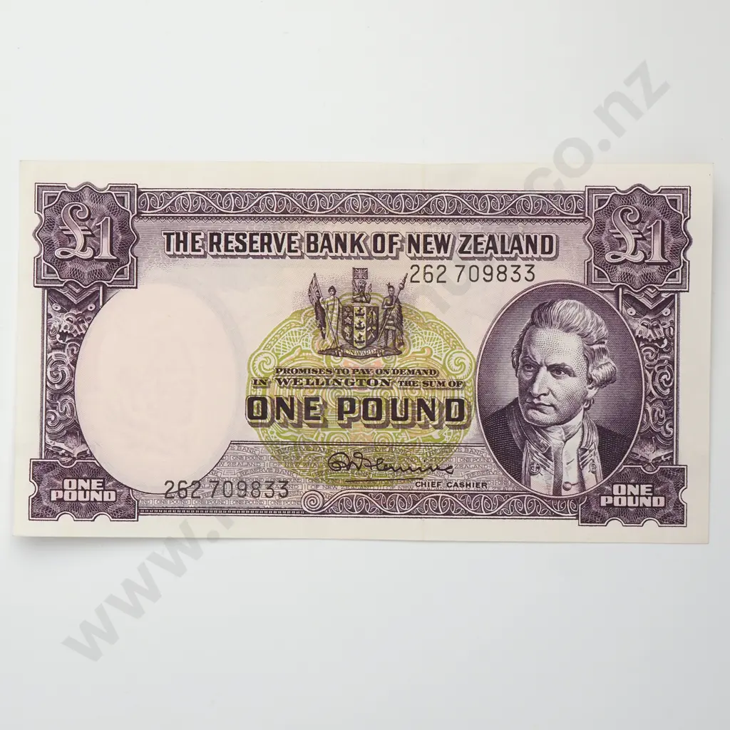 FLEMING 1 POUND BANKNOTE ND(1956-67) P.159d Almost UNCIRCULATED CV$130 Image 1++