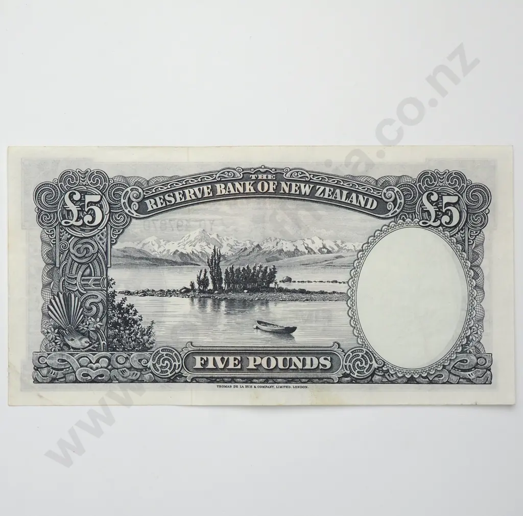 FLEMING 5 POUNDS BANKNOTE ND(1956-67) P.160d EXTREMELY FINE CV$175 Image 1++