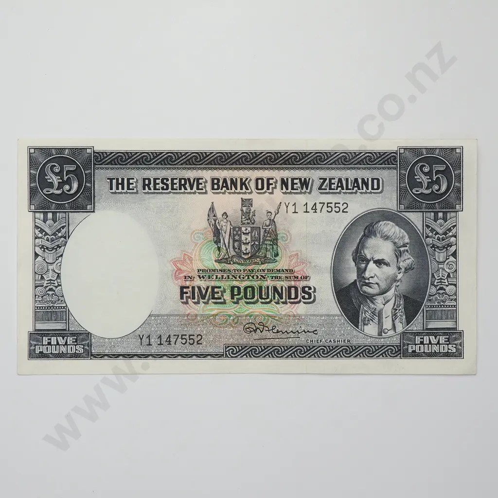 FLEMING 5 POUNDS BANKNOTE ND(1956-67) P.160d Almost UNCIRCULATED CV$300 Image 1++