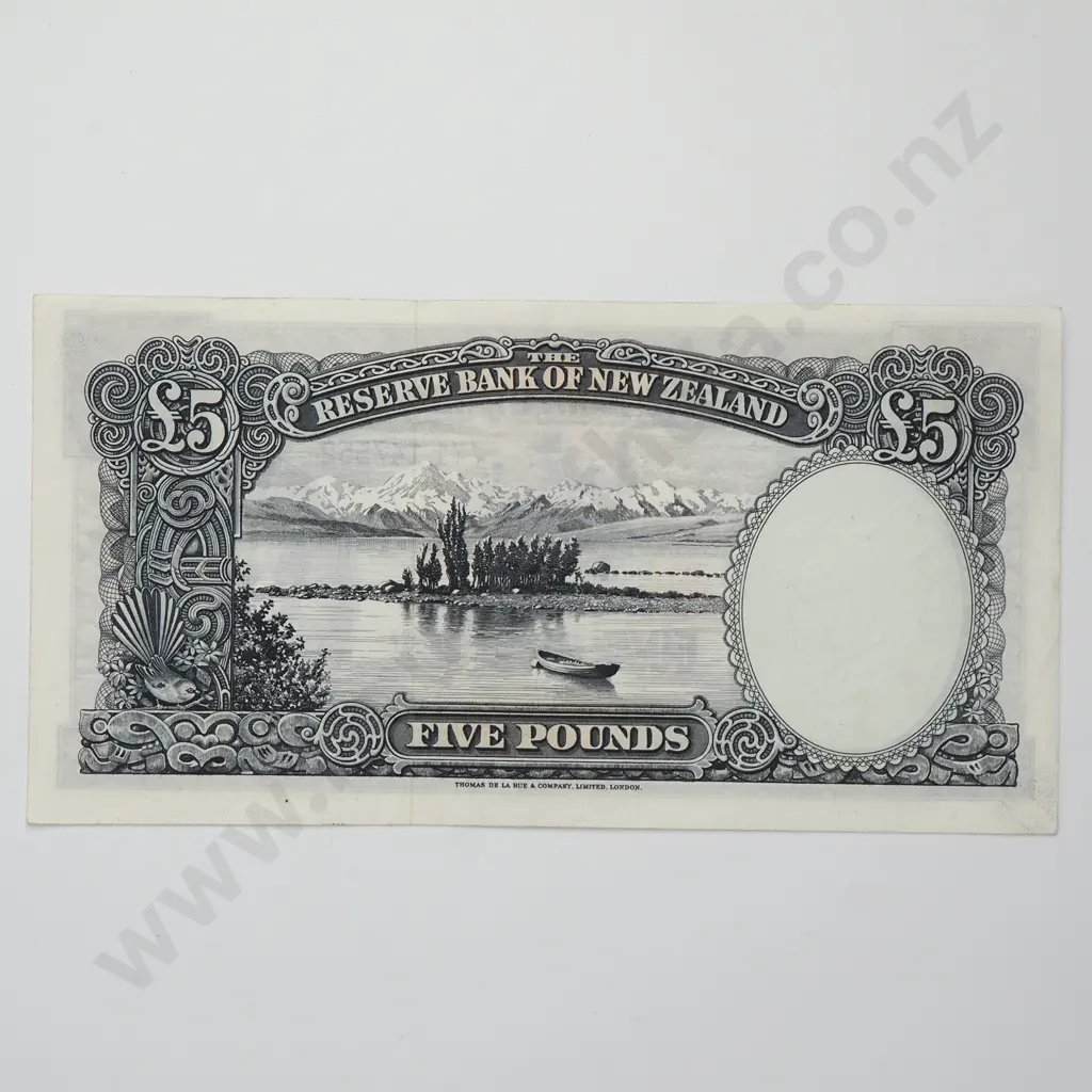 FLEMING 5 POUNDS BANKNOTE ND(1956-67) P.160d Almost UNCIRCULATED CV$300 Image 1++