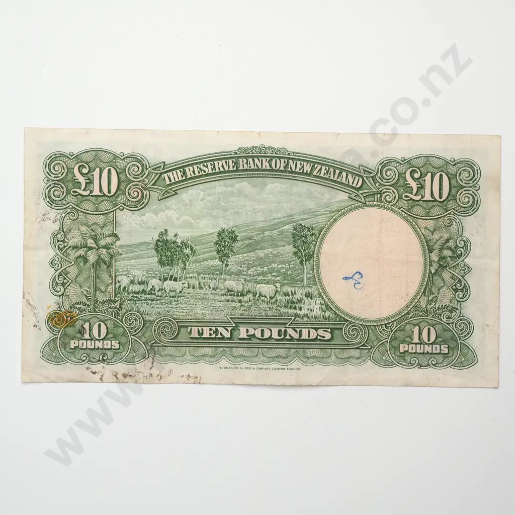 10 POUNDS, FLEMING SIGNATURE, PREFIX AC, FINE ( PEN MARK ) Image 1++