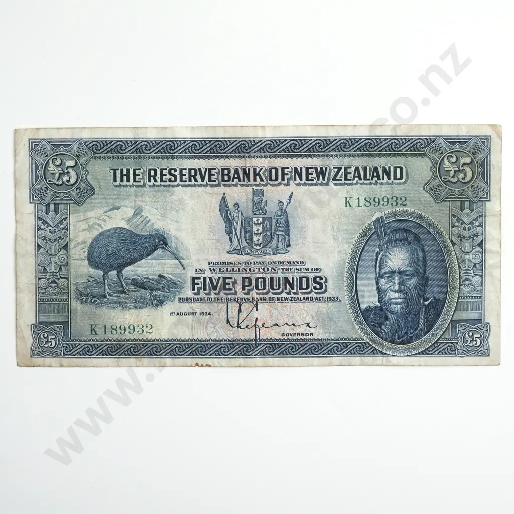 5 POUNDS LEFEAUX BANKNOTE FIRST PREFIX Image 1++