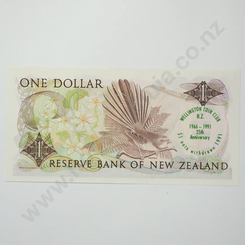 BRASH WCC 25TH ANNI 1 DOLLAR OVERPRINT BANKNOTE 1991 OP1991 UNCIRCULATED CV$150 Image 1++