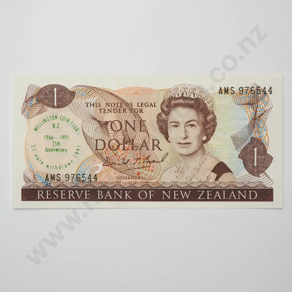 BRASH WCC 25TH ANNI 1 DOLLAR OVERPRINT BANKNOTE 1991 OP1991 UNCIRCULATED CV$150 Image 1++
