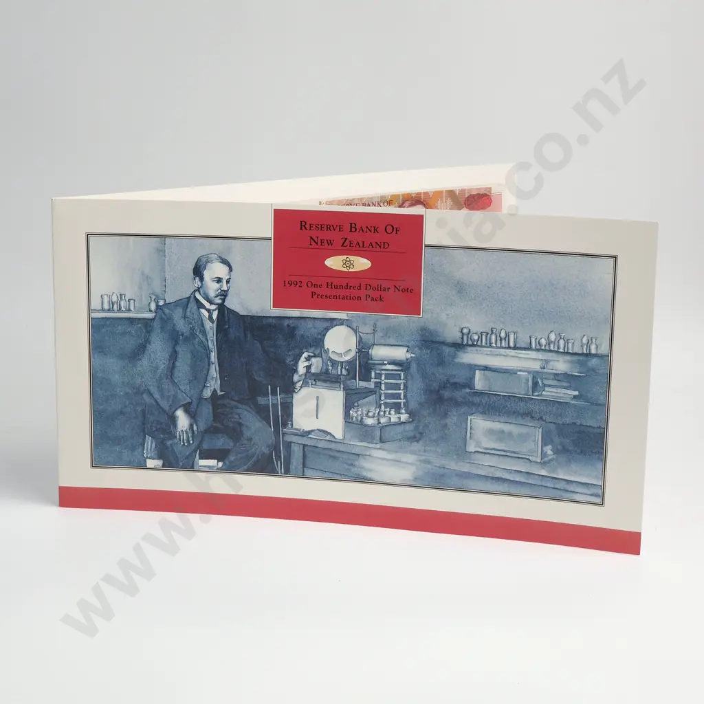 1992 100 DOLLARS PRESENTATION PACK CONSISTING OF AN UNCUT BLOCK 4X, PREFIXES AA Image 1++