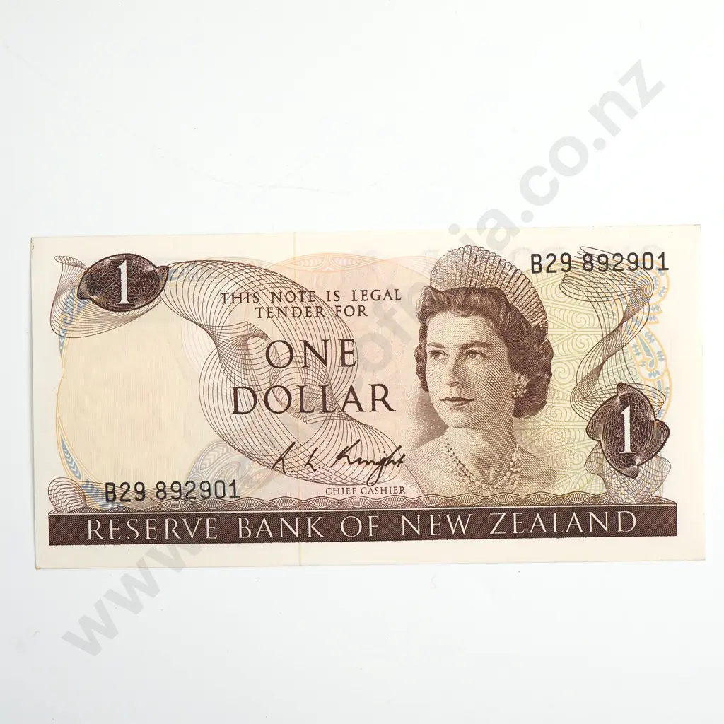 KNIGHT 1 DOLLAR BANKNOTE Almost UNCIRCULATED Image 1++