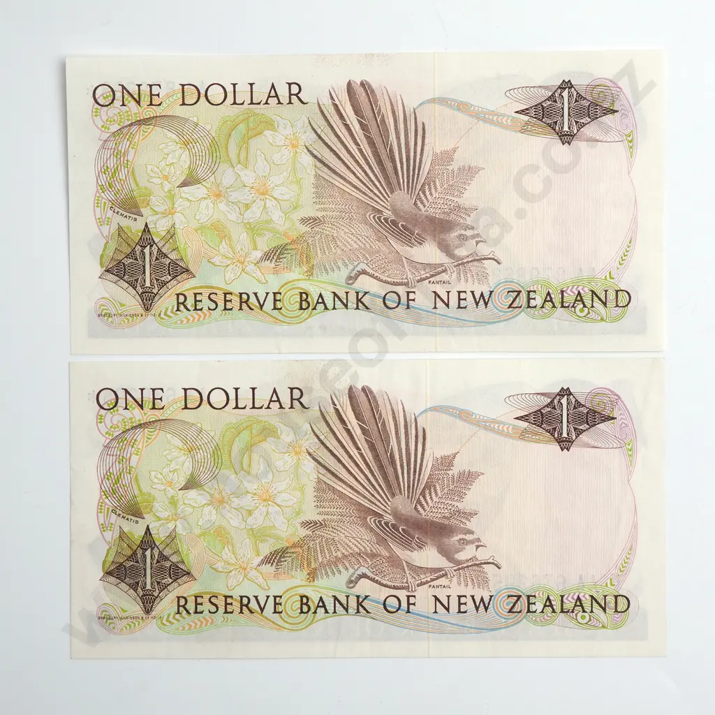HARDIE TYPE II NON CONSEC PAIR STAR NOTES 1 DOLLAR BANKNOTES UNCIRCULATED Image 1++