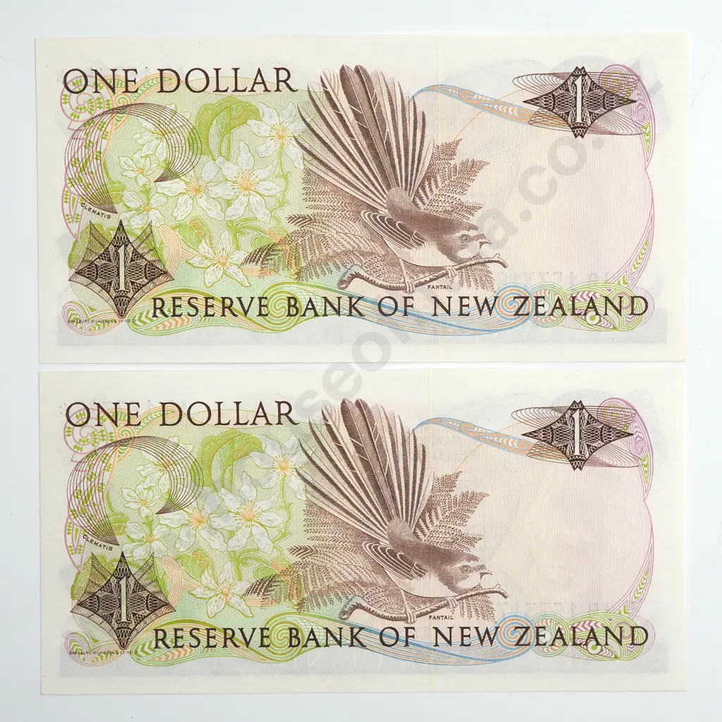 HARDIE TYPE II CONSEC PAIR STAR NOTES 1 DOLLAR BANKNOTES VERY FINE Image 1++