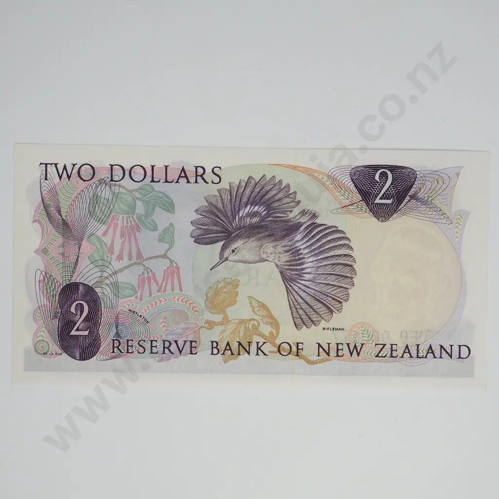 WILKS 1ST PREFIX 2 DOLLARS BANKNOTE ND(1968-75) P.164b UNCIRCULATED CV$150 Image 1++