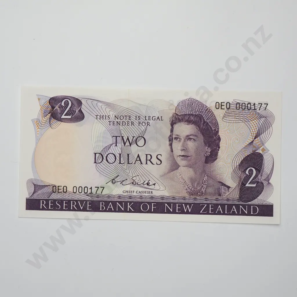WILKS 1ST PREFIX 2 DOLLARS BANKNOTE ND(1968-75) P.164b UNCIRCULATED CV$150 Image 1++
