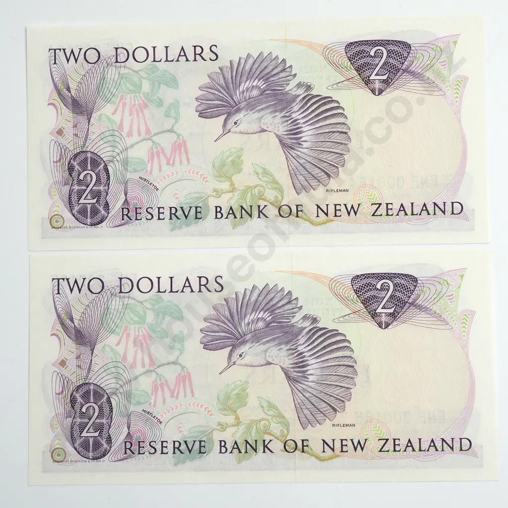 BRASH TYPE I 1ST PREFIX LOW SERIAL NUMBER CONSEC PAIR 2 DOLLARS BANKNOTES UNCIRCULATED Image 1++
