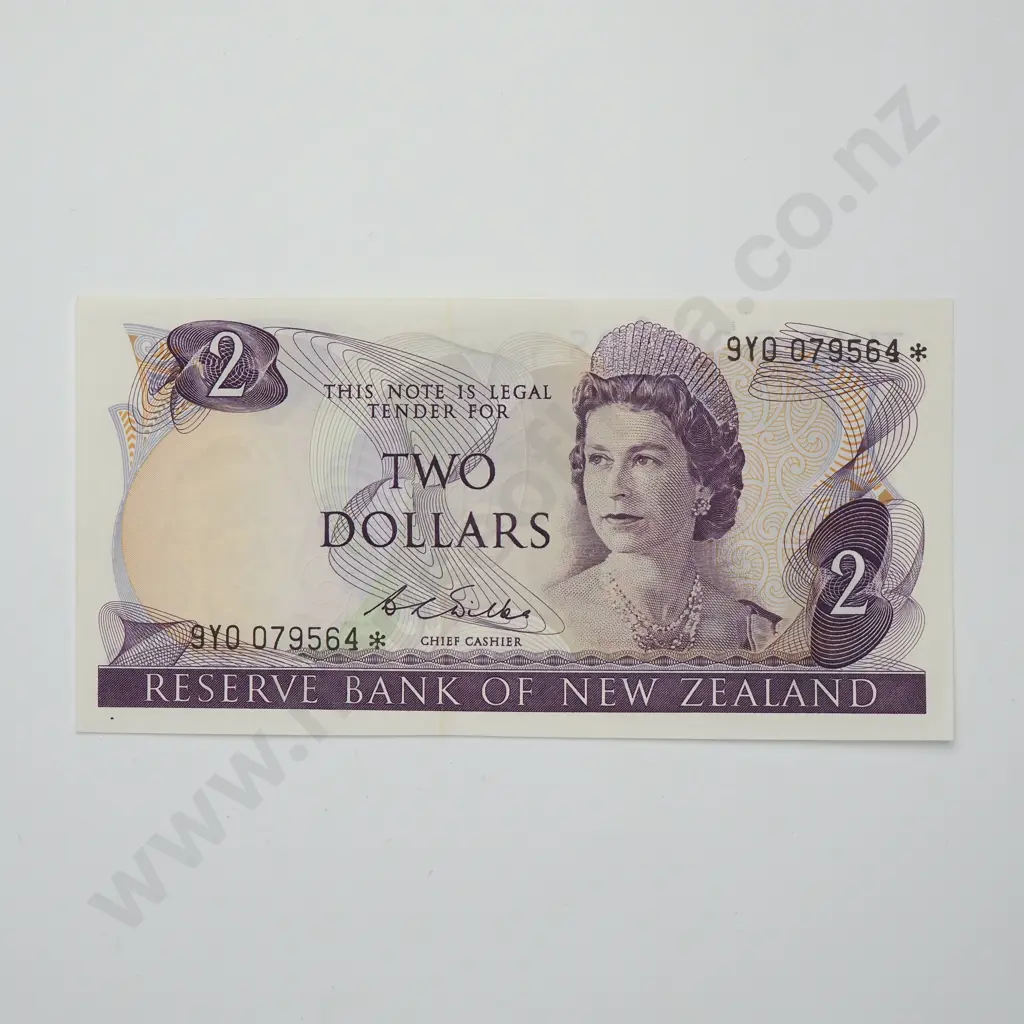 WILKS STAR NOTE 2 DOLLARS BANKNOTE ND(1968-75) P.164b Almost UNCIRCULATED CV$800 Image 1++