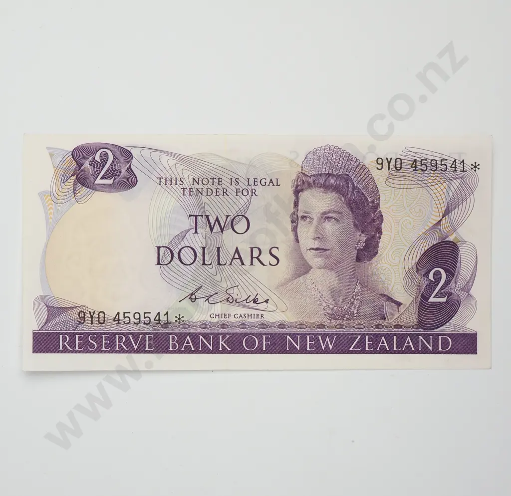 WILKS STAR NOTE 2 DOLLARS BANKNOTE ND(1968-75) P.164b UNCIRCULATED CV$1100 Image 1++