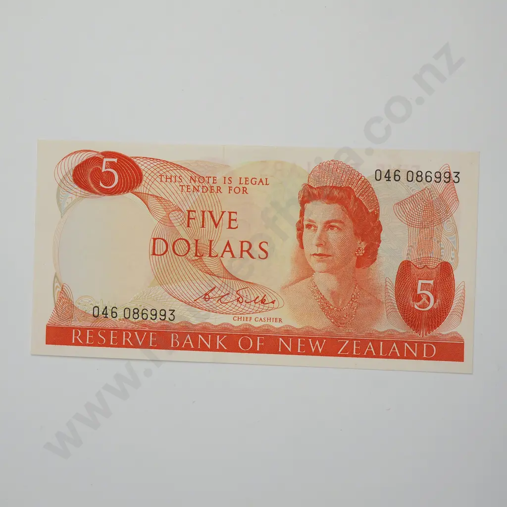 WILKS 5 DOLLARS BANKNOTE ND(1968-75) P.165b Almost UNCIRCULATED CV$400 Image 1++