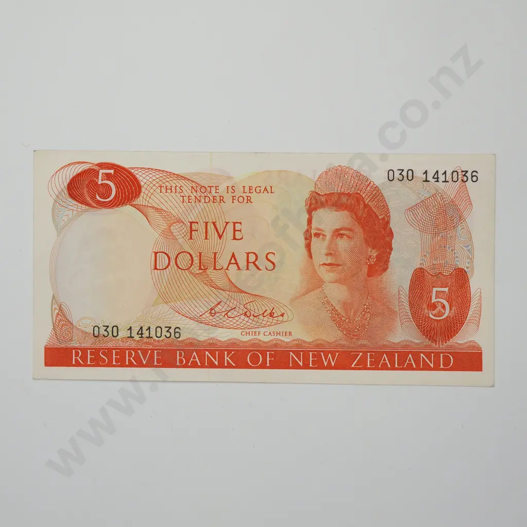 WILKS 5 DOLLARS BANKNOTE ND(1968-75) P.165b Good EXTREMELY FINE CV$300 Image 1++