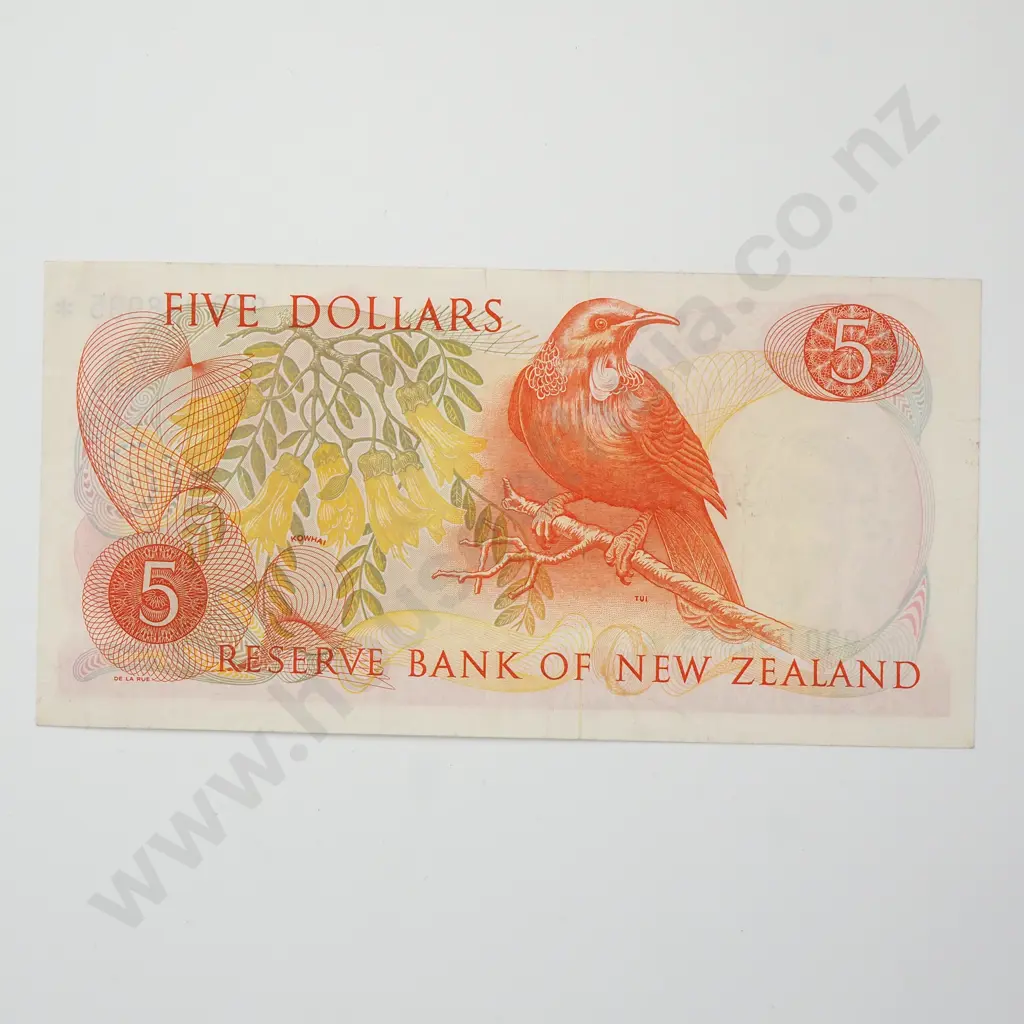 WILKS 990 STAR NOTE 5 DOLLARS BANKNOTE ND(1968-75) P.165b EXTREMELY FINE $1800 Image 1++