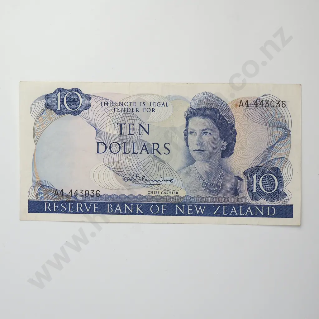 FLEMING 10 DOLLARS BANKNOTE ND(1967-68) P.166a VERY FINE CV$70 Image 1++