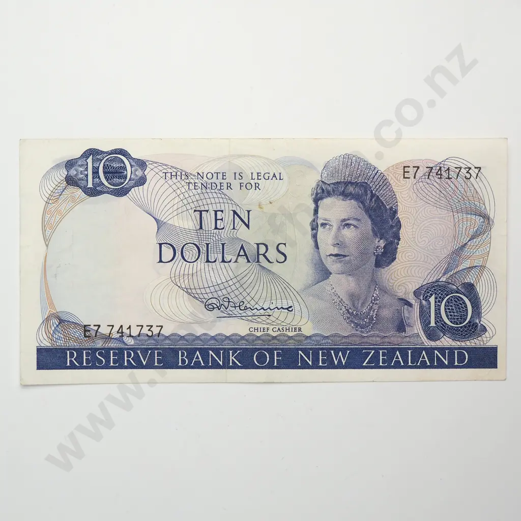 10 DOLLARS, FLEMING SIGNATURE, PREFIX B6, VERY FINE Image 1++