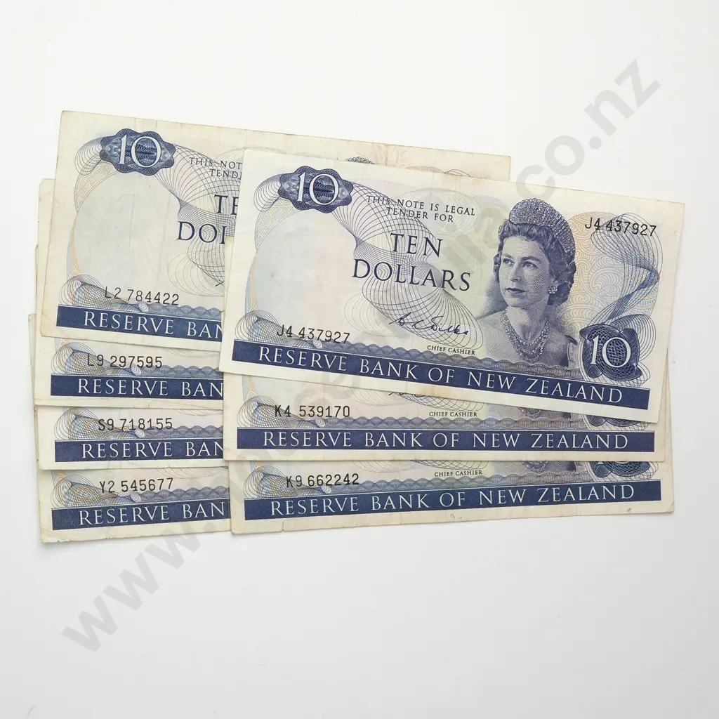 7 X 10 DOLLARS, WILKS SIGNATURE, PREFIXES J4, K4, K9, L2, L9, S9, Y2, FINE Image 1++