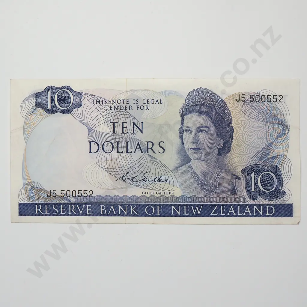 WILKS 10 DOLLARS BANKNOTE ND(1968-75) P.166b VERY FINE CV$60 Image 1++
