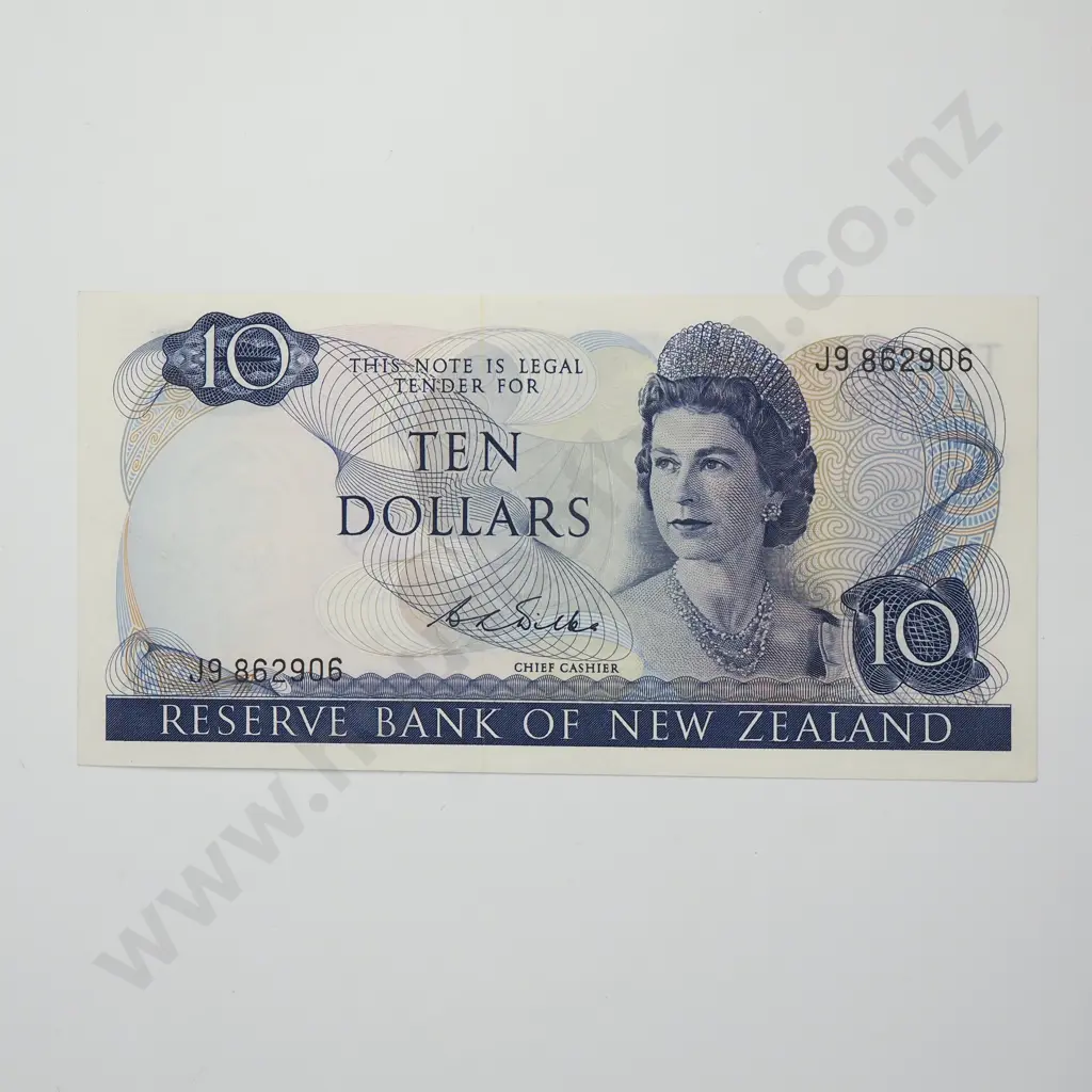 WILKS 10 DOLLARS BANKNOTE ND(1968-75) P.166b Almost UNCIRCULATED CV$175 Image 1++