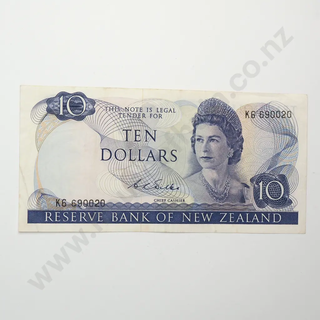 10 DOLLARS, WILKS SIGNATURE, PREFIX K6, EXTREMELY FINE Image 1++
