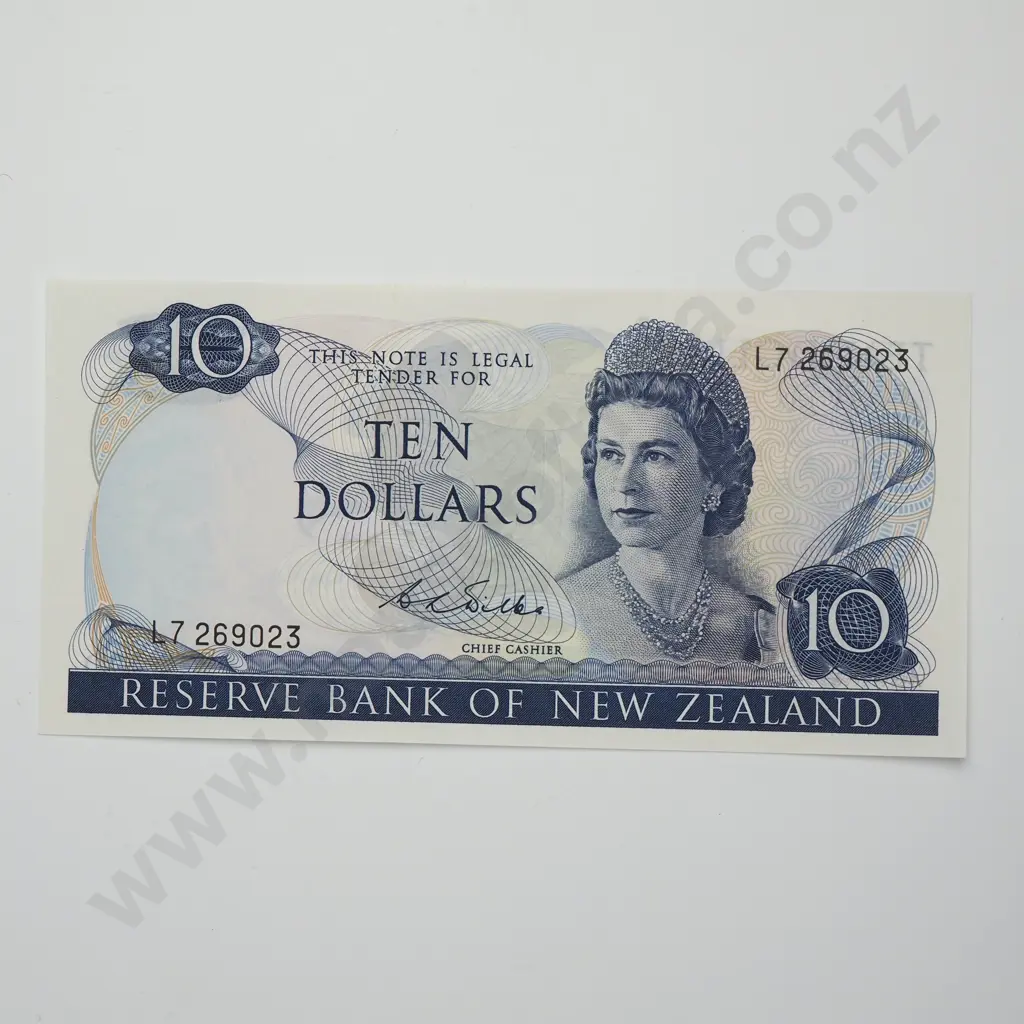 WILKS 10 DOLLARS BANKNOTE ND(1968-75) P.166b UNCIRCULATED CV$300 Image 1++