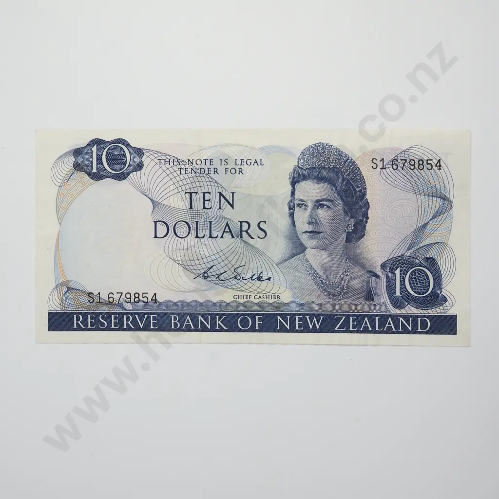 WILKS 10 DOLLARS BANKNOTE ND(1968-75) P.166b FINE CV$40 Image 1++