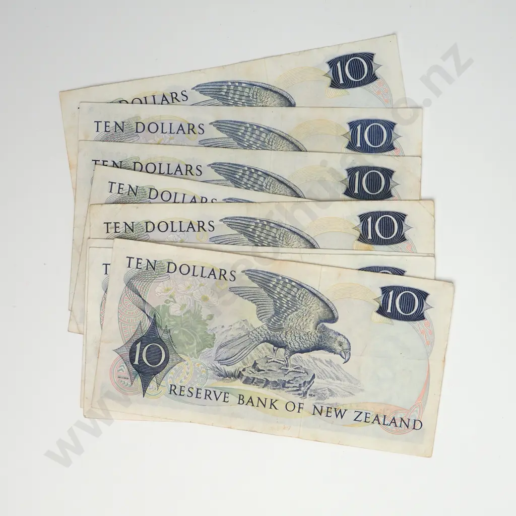 7 X 10 DOLLARS, WILKS SIGNATURE, PREFIXES 10J, 12E, 12K, 13E, 13S, 14E, 15H, 15L, FINE VERY FINE Image 1++