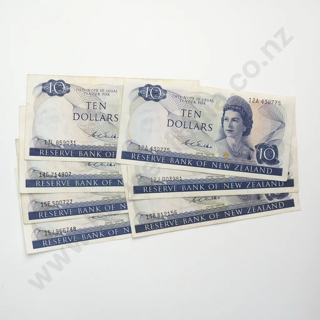 7 X 10 DOLLARS, WILKS SIGNATURE, PREFIXES 10C, 12A, 12J, 13B, 13L, 14C, 15E, 15J, FINE VERY FINE Image 1++