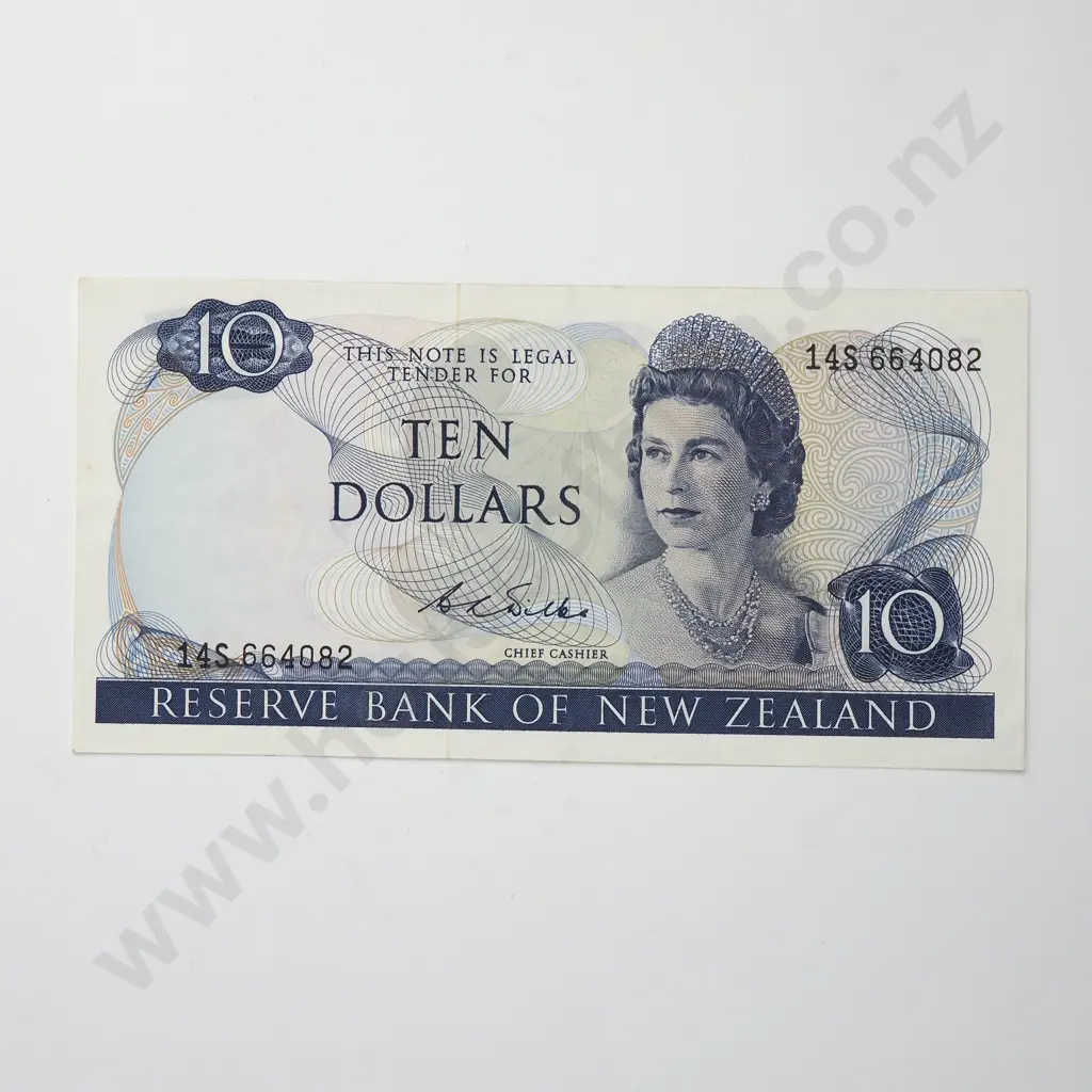 WILKS 10 DOLLARS BANKNOTE ND(1975-77) P.166b Good EXTREMELY FINE CV$120 Image 1++