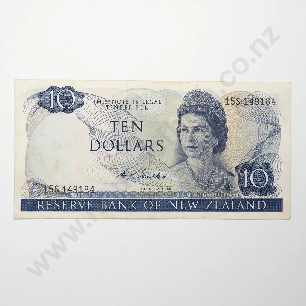 10 DOLLARS, WILKS SIGNATURE, PREFIX 15S ( LAST PREFIX OF SIGNATURE ), VERY FINE Image 1++