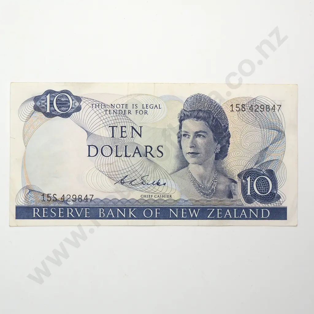 10 DOLLARS, WILKS SIGNATURE, PREFIX 15S ( LAST PREFIX OF SIGNATURE ), EXTREMELY FINE Image 1++