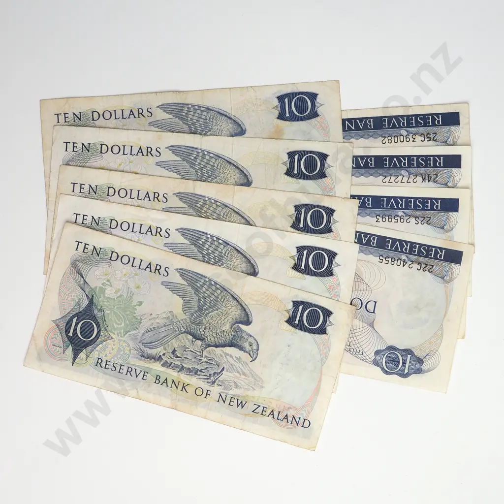 9 X 10 DOLLARS, KNIGHT SIGNATURE, PREFIXES 17K, 18C, 19B, 20C, 21H, 22C, 22S, 24K, 25C, FINE Image 1++