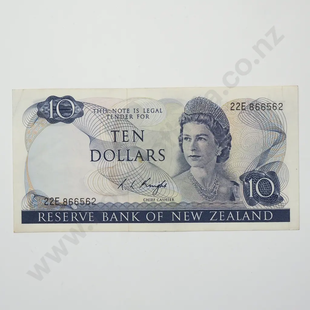 KNIGHT 10 DOLLARS BANKNOTE ND(1975-77) P.166c EXTREMELY FINE CV$100 Image 1++