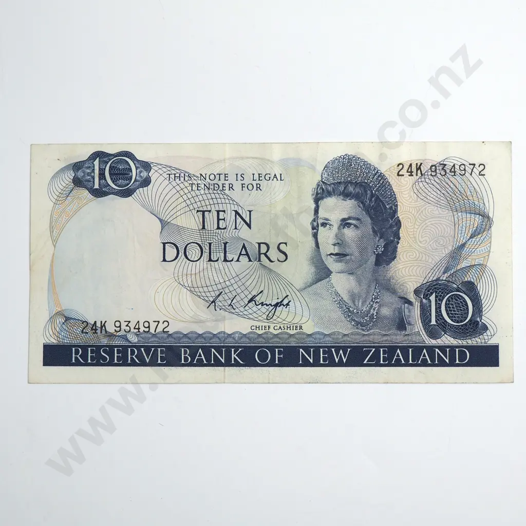 KNIGHT 10 DOLLARS BANKNOTE VERY FINE Image 1++