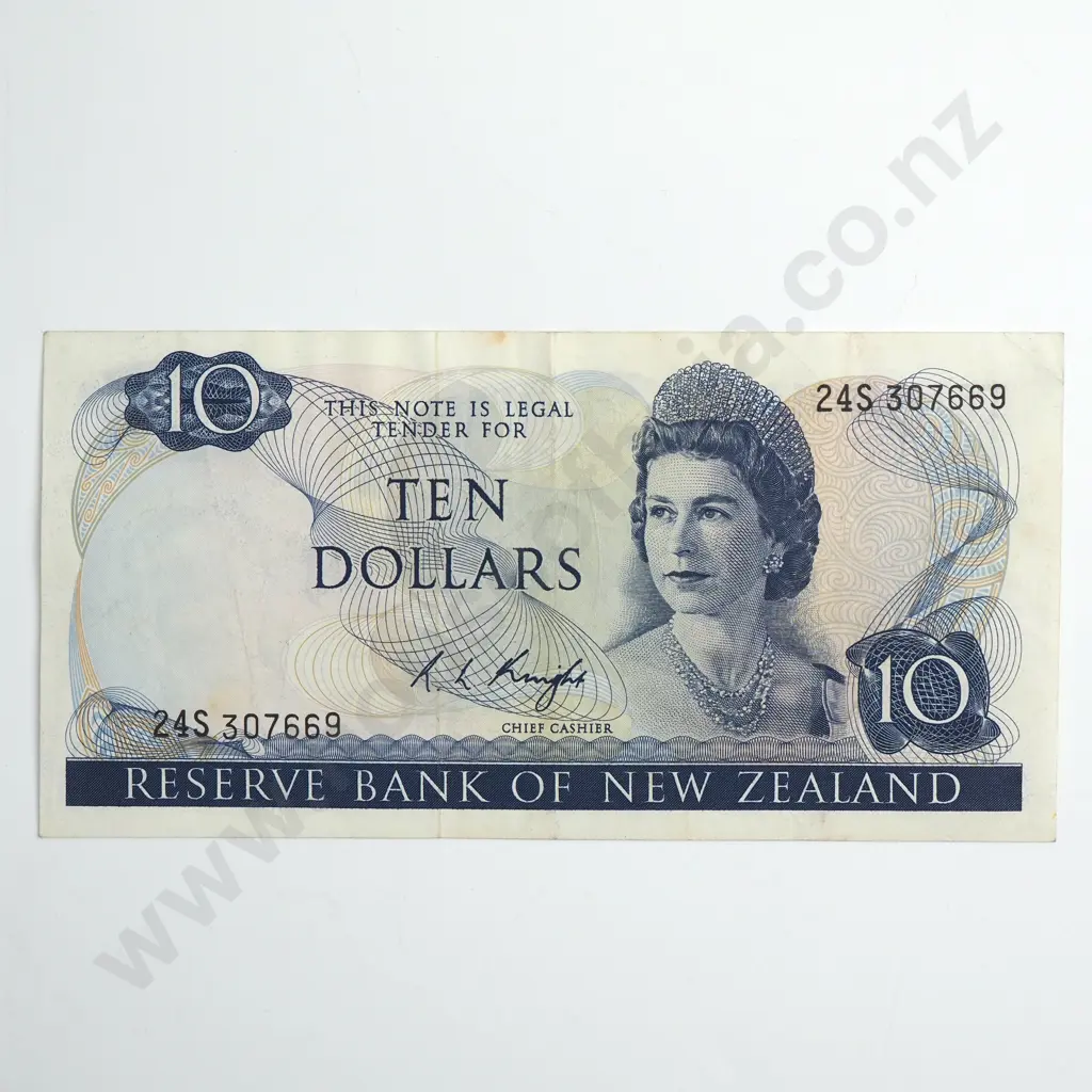 KNIGHT 10 DOLLARS BANKNOTE VERY FINE Image 1++