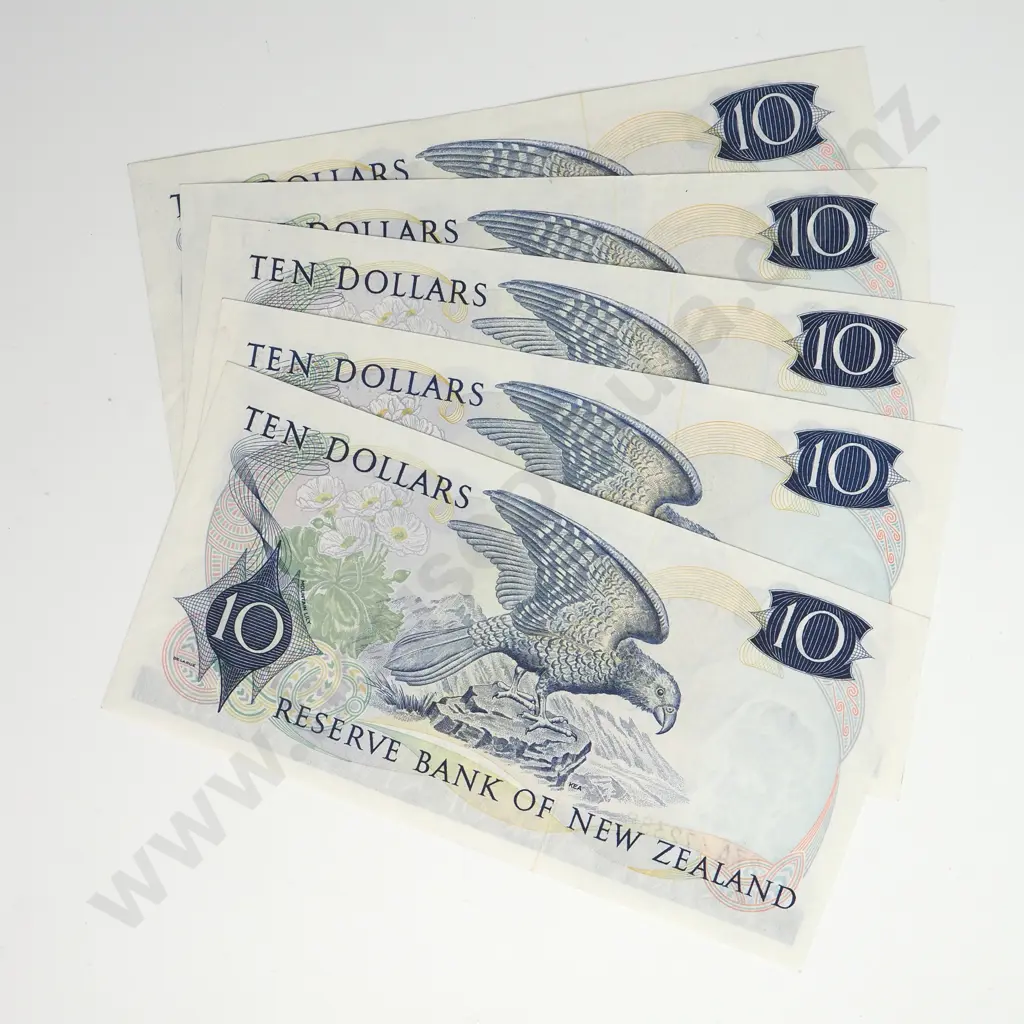 5 X 10 DOLLARS, HARDIE TYPE I SIGNATURE, PREFIXES 27A, EXTREMELY FINE Image 1++