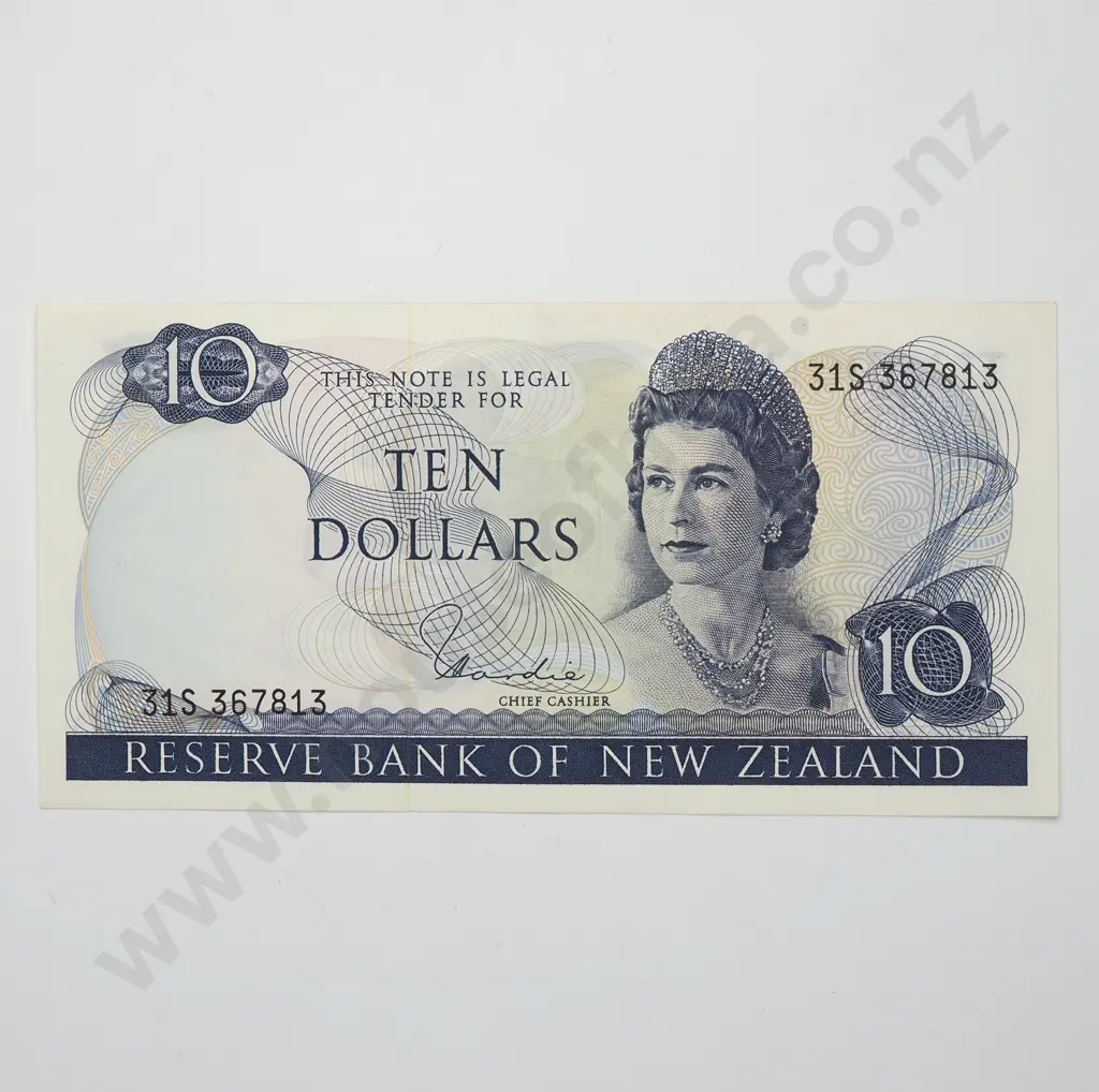 HARDIE TYPE I 10 DOLLARS BANKNOTE ND(1977-81) P.166d Almost UNCIRCULATED CV$125 Image 1++