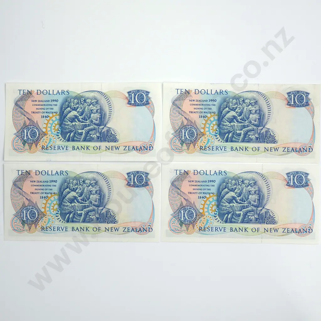 4X BRASH TYPE I SESQUICENTENARY 1990 10 DOLLARS BANKNOTES VERY FINE Image 1++