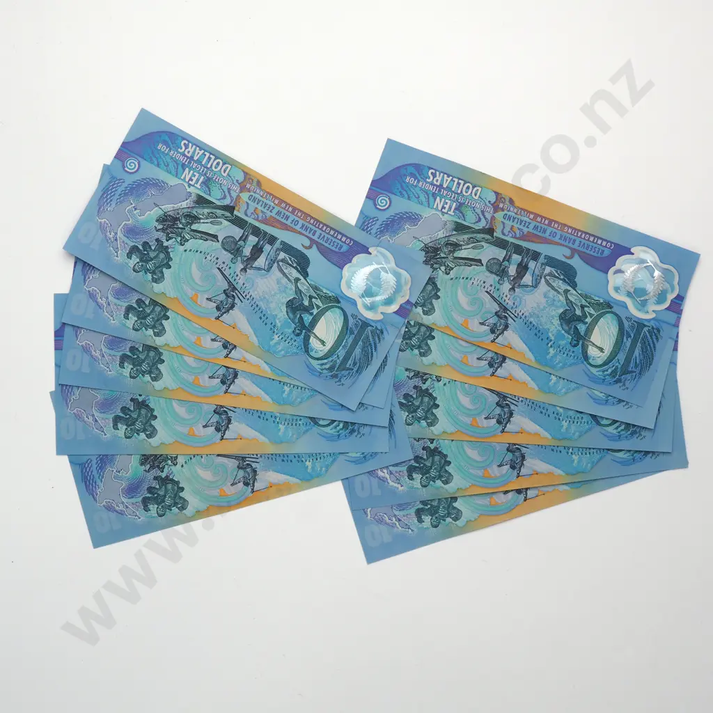 10 X 10 DOLLARS, BRASH SIGNATURE 2000 MILLENNIUM ISSUE, PREFIXES AA, AD, AF, AM, 2 X BG, BI, BJ, CB, CE, EXTREMELY FINE  Image 1++