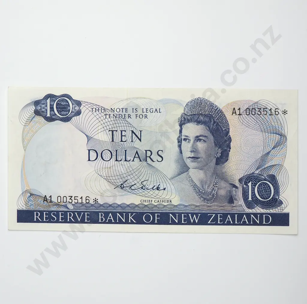 WILKS A1 STAR NOTE 10 DOLLARS BANKNOTE ND(1968-75) P.166b EXTREMELY FINE CV$9500 Image 1++