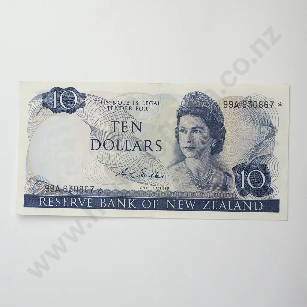 WILKS STAR NOTE 10 DOLLARS BANKNOTE ND(1968-75) P.166b Good VERY FINE CV$300 Image 1++