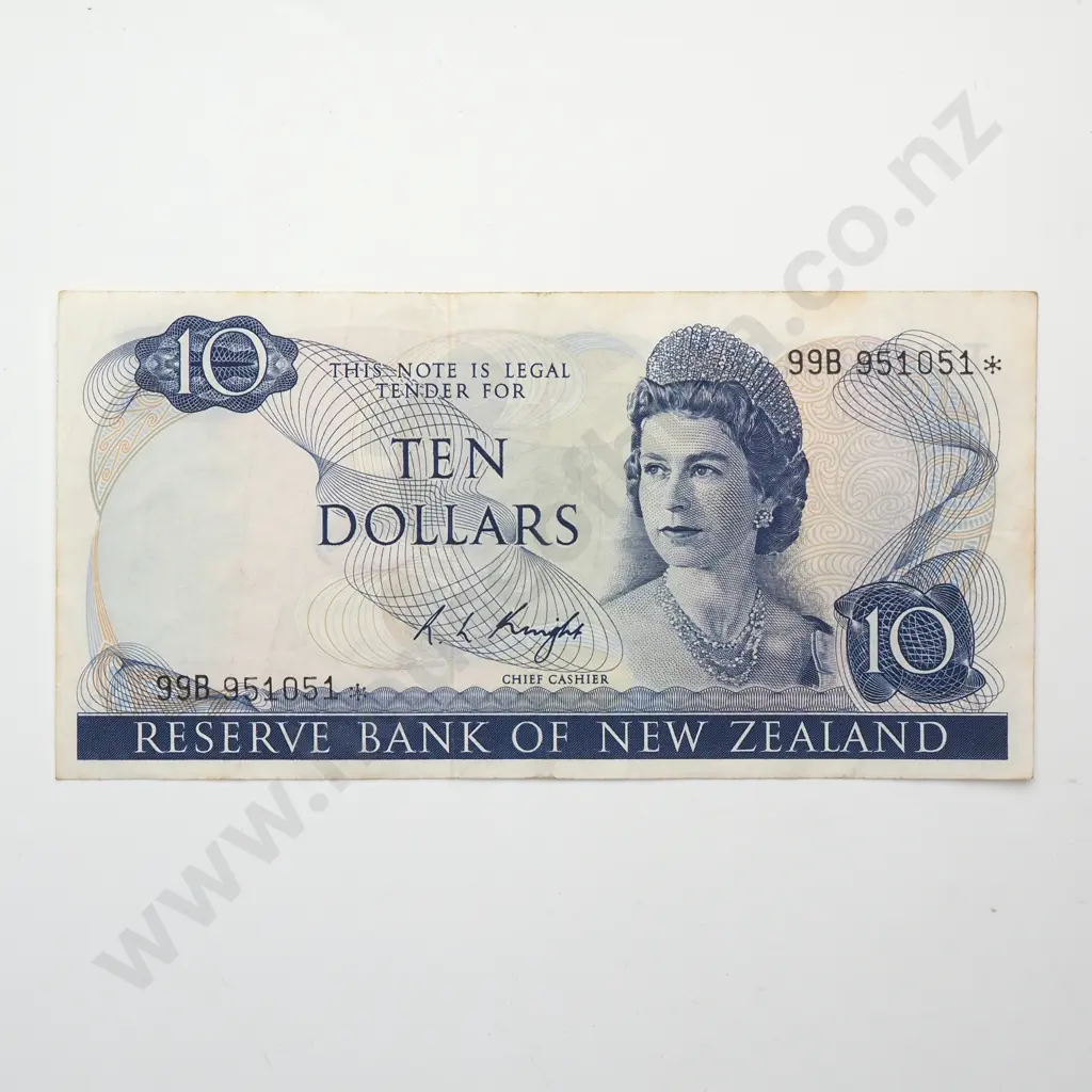 KNIGHT STAR NOTE 10 DOLLARS BANKNOTE VERY FINE+ $100 Image 1++