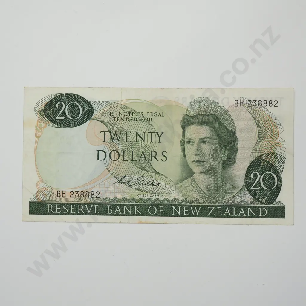 WILKS 20 DOLLARS BANKNOTE ND(1968-75) P.167b FINE CV$60 Image 1++